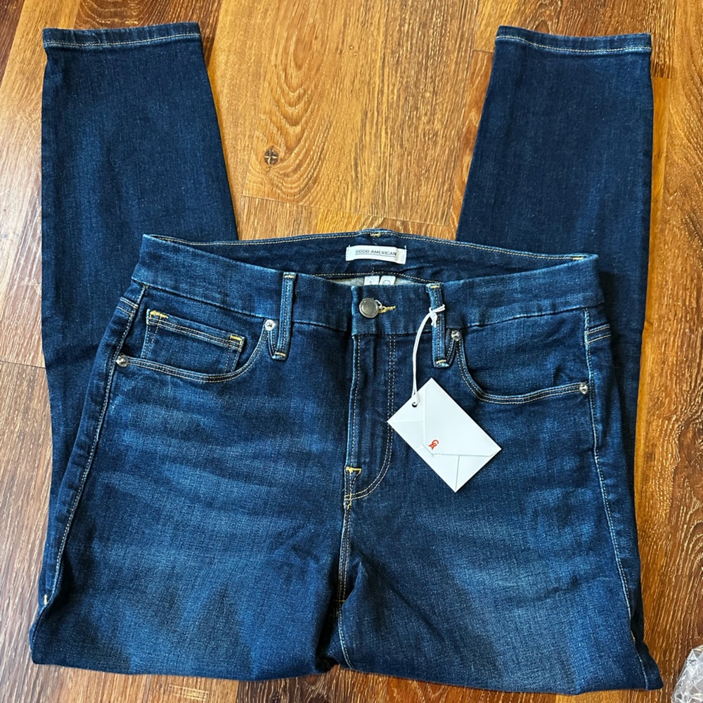 Good American Dark Indigo Skinny Jeans